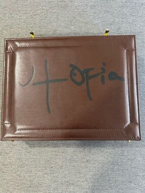 Travis Scott Utopia Brown Leather Briefcase